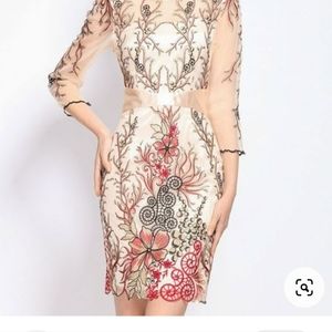 Embroidered floral dress